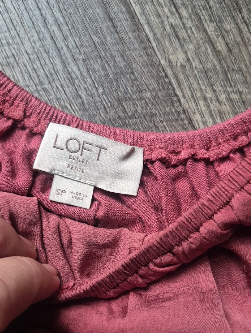 LOFT Dusty Rose Ruffle Sleeve Sleeveless Top - Picture 4 of 7